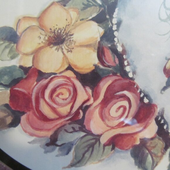 Vtg Home Interiors Joy Alldredge Picture - Chickadees, Heart, Flowers 19 x 13 - Picture 7 of 15